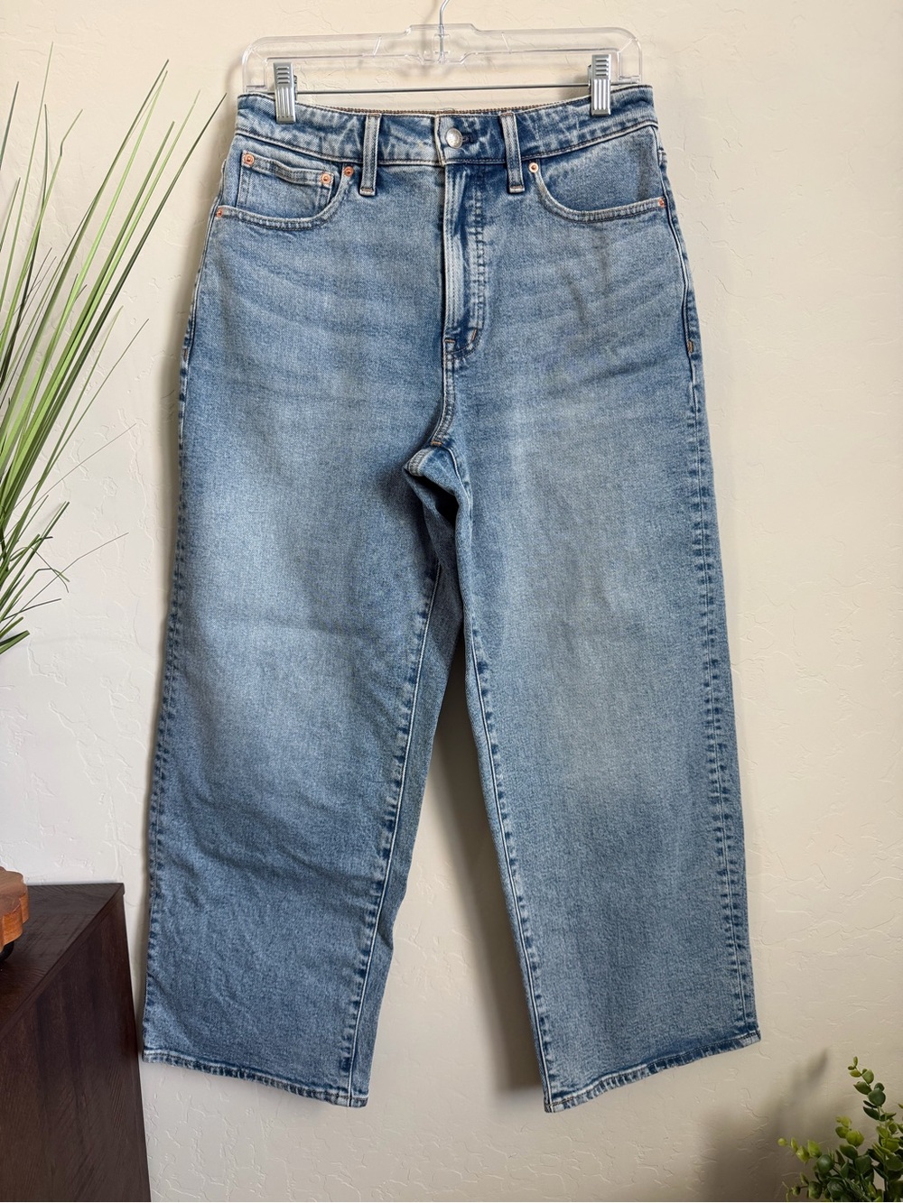 Madewell Curvy Perfect Vintage Wide-Leg Crop Jeans NWT Size 28